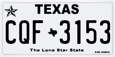 TX license plate CQF3153
