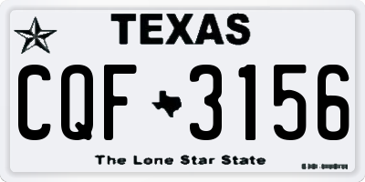 TX license plate CQF3156