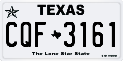 TX license plate CQF3161