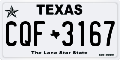 TX license plate CQF3167