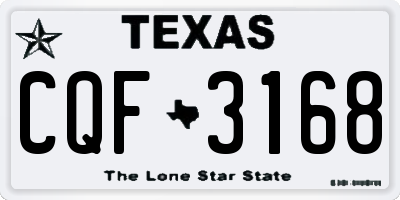 TX license plate CQF3168