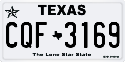 TX license plate CQF3169