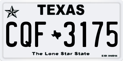 TX license plate CQF3175