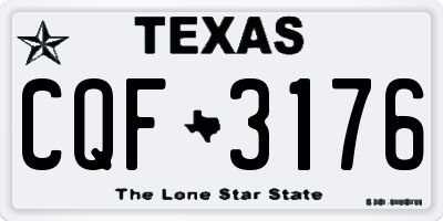 TX license plate CQF3176