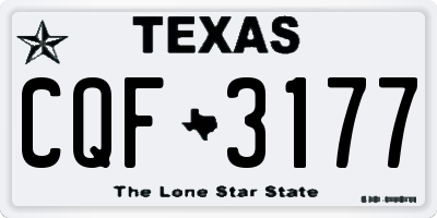 TX license plate CQF3177