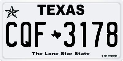 TX license plate CQF3178