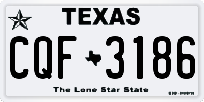 TX license plate CQF3186