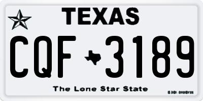 TX license plate CQF3189