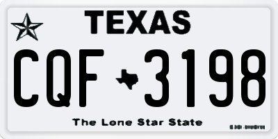 TX license plate CQF3198