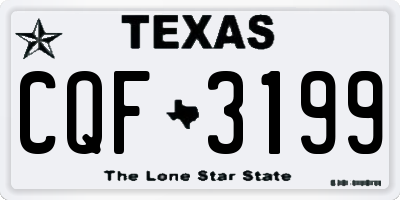 TX license plate CQF3199