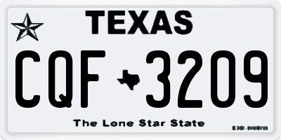 TX license plate CQF3209