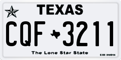 TX license plate CQF3211