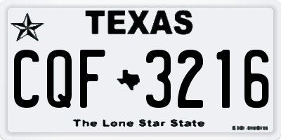TX license plate CQF3216