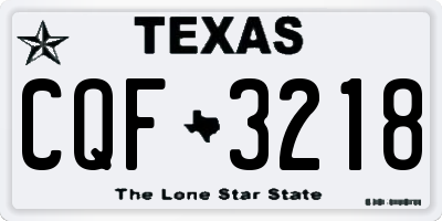 TX license plate CQF3218