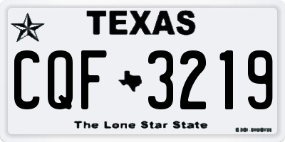 TX license plate CQF3219