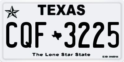 TX license plate CQF3225