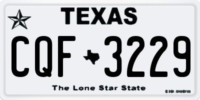 TX license plate CQF3229