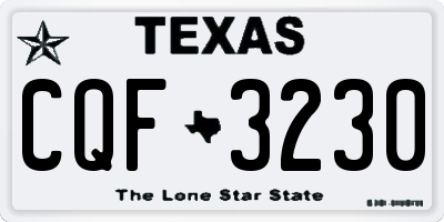 TX license plate CQF3230