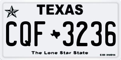 TX license plate CQF3236