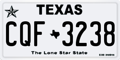 TX license plate CQF3238