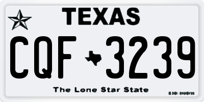 TX license plate CQF3239