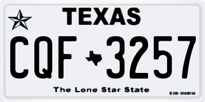 TX license plate CQF3257
