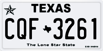 TX license plate CQF3261