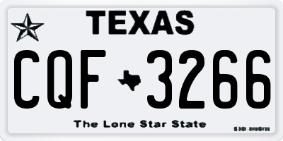TX license plate CQF3266