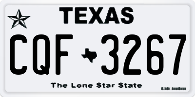 TX license plate CQF3267