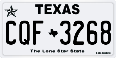 TX license plate CQF3268