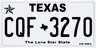 TX license plate CQF3270