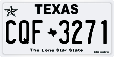 TX license plate CQF3271