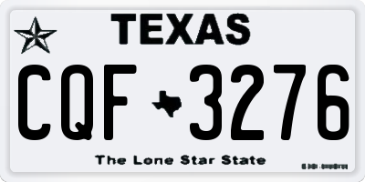 TX license plate CQF3276