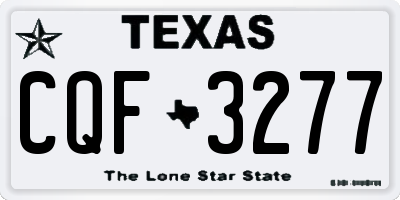 TX license plate CQF3277