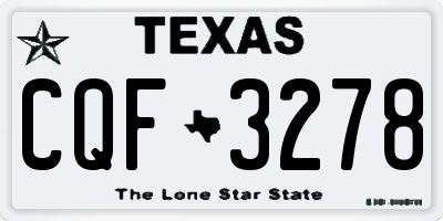 TX license plate CQF3278