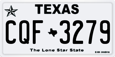 TX license plate CQF3279
