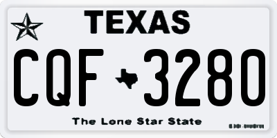 TX license plate CQF3280