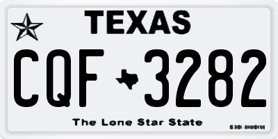 TX license plate CQF3282
