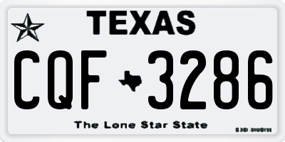 TX license plate CQF3286