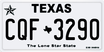 TX license plate CQF3290