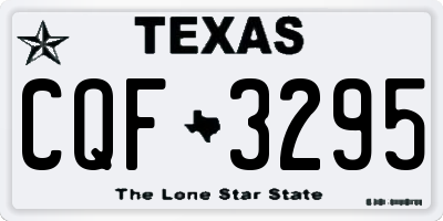 TX license plate CQF3295