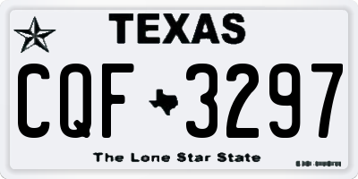 TX license plate CQF3297