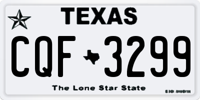 TX license plate CQF3299