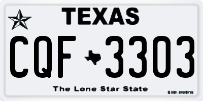 TX license plate CQF3303