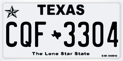 TX license plate CQF3304