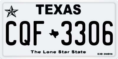 TX license plate CQF3306