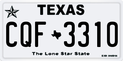 TX license plate CQF3310