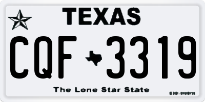 TX license plate CQF3319