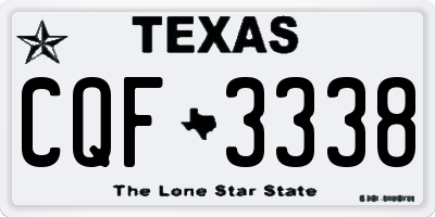TX license plate CQF3338