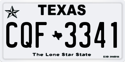 TX license plate CQF3341